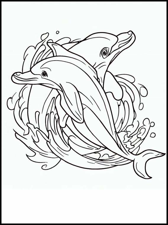 Fargeleggingsbok for Barn Delfin - Dyr 4 Delfin - Dyr 4