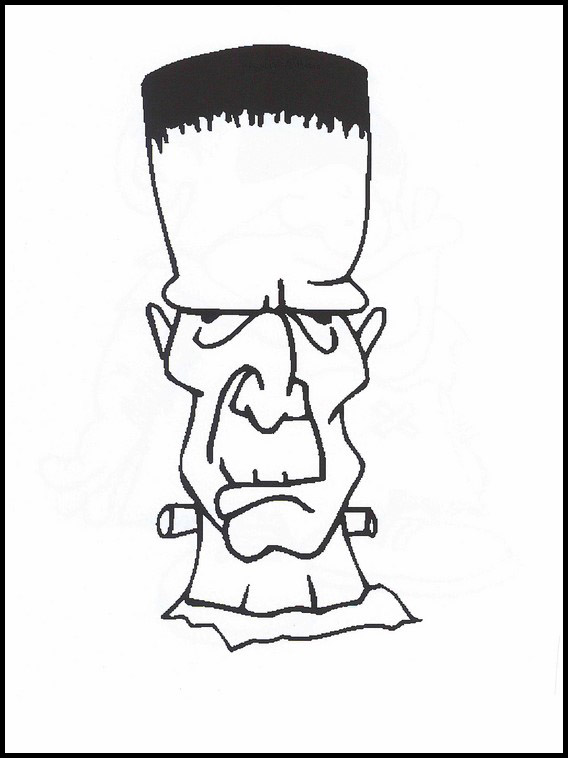 Dibujos Faciles para Colorear Frankenstein 25