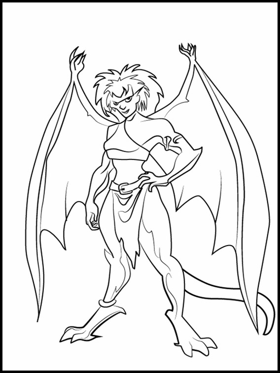 Dibujos Faciles para Colorear Gárgolas: Héroes mitológicos 2