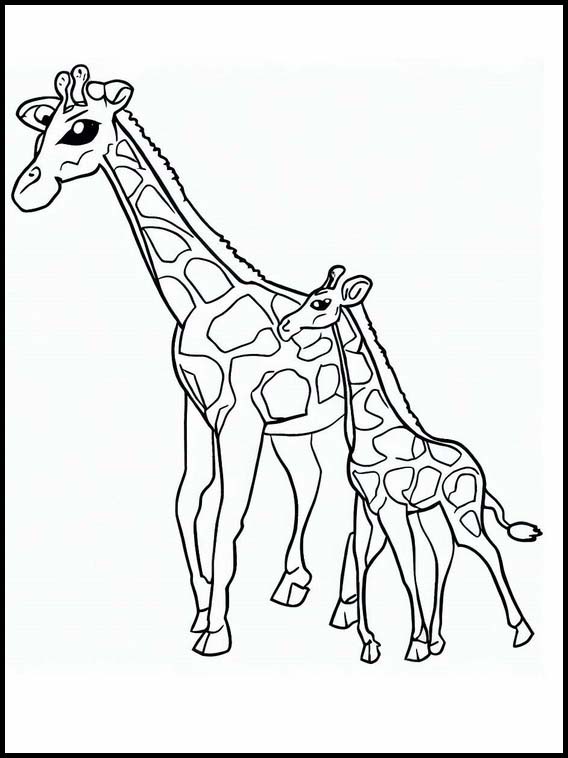 Fargeleggingsbok for Barn Giraff - Dyr 4 Giraff - Dyr 4