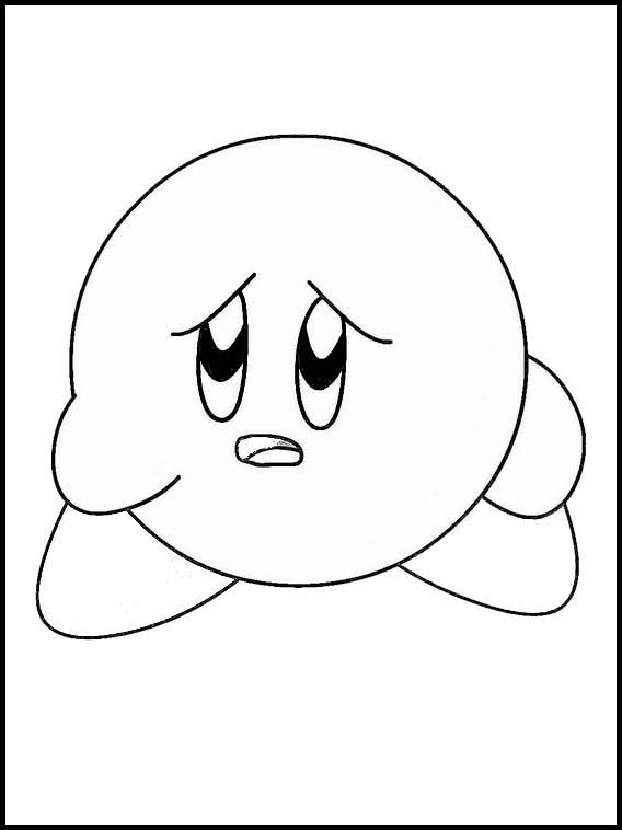 Dibujos Faciles para Colorear Kirby de las estrellas 2