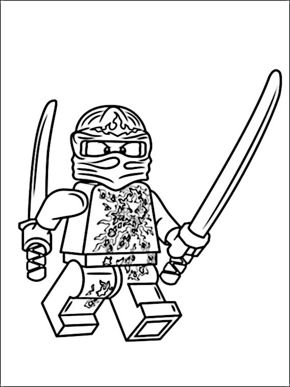 Stor Messing skære Coloring Book Lego Ninjago 4