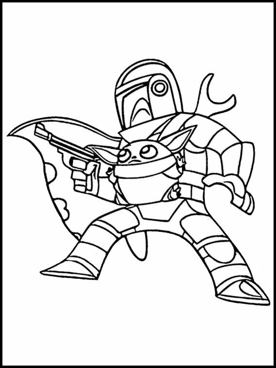 Mandalorian Baby Yoda Coloring 14