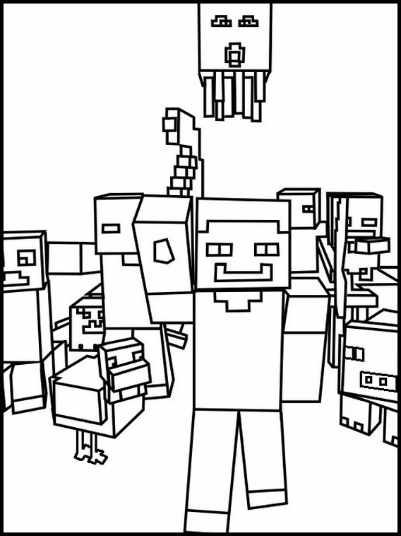 minecraft creeper coloring pages