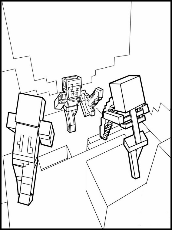 Desenhos de Minecraft Wither para Colorir e Imprimir