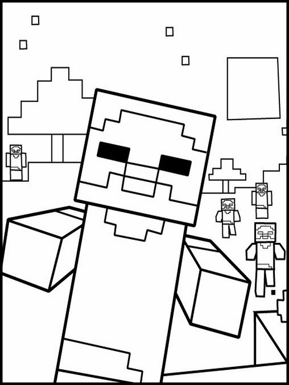 Minecraft para colorir - Desenhos Imprimir