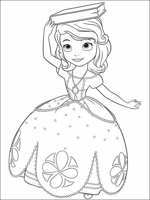 Dibujos Faciles para Colorear Princesa Sofia 3