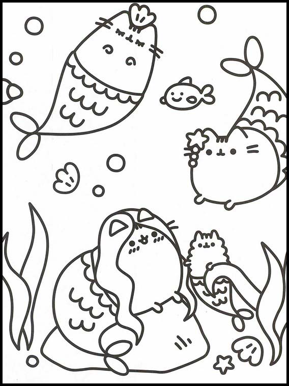 Desenhos de Pusheen para colorir - Páginas para impressão grátis