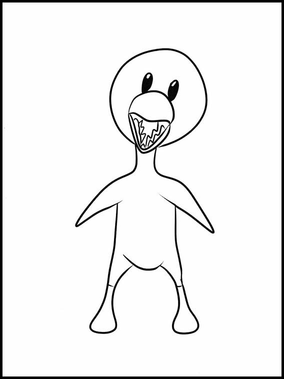 Rainbow Friends Easy coloring pages 14