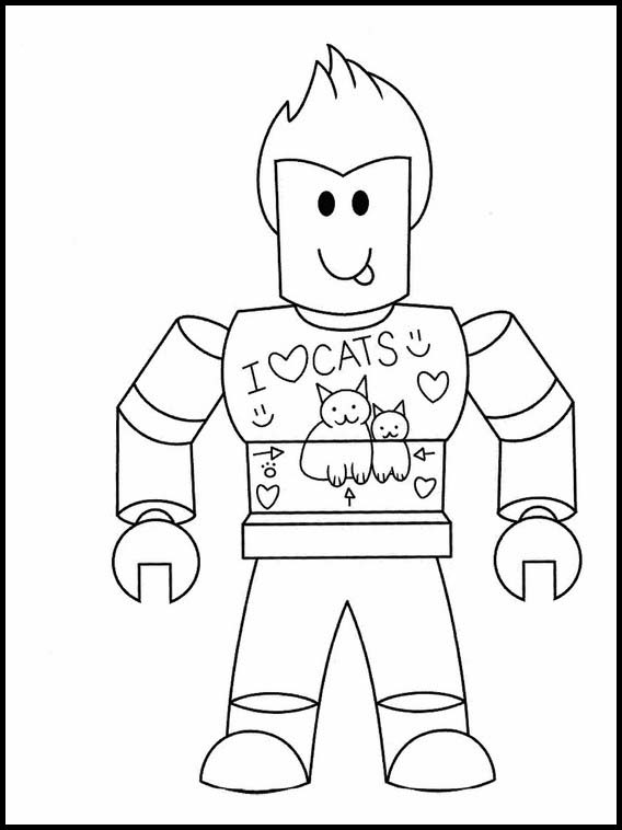 Desenhos de Roblox 1 para Colorir e Imprimir 