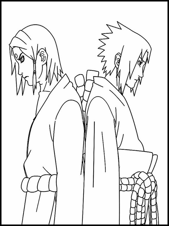 Desenhos do Sasuke para Colorir e Imprimir - Colorir Tudo