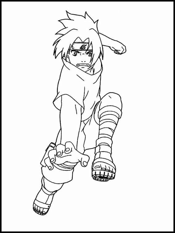 Sasuke para colorir - Desenhos Imprimir