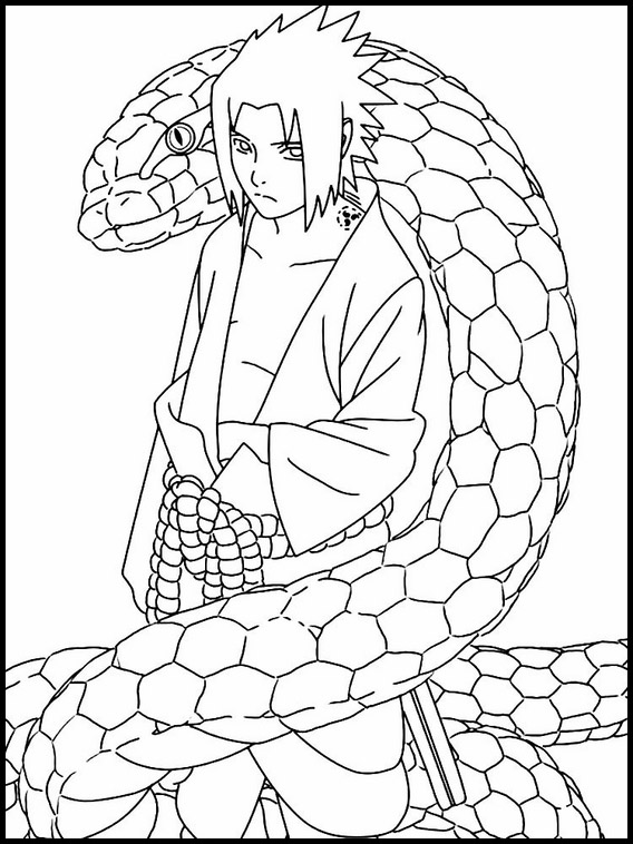Sasuke De Naruto para colorir