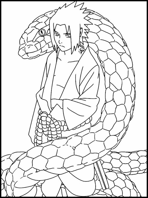 Sasuke cria - Páginas para colorir para crianças