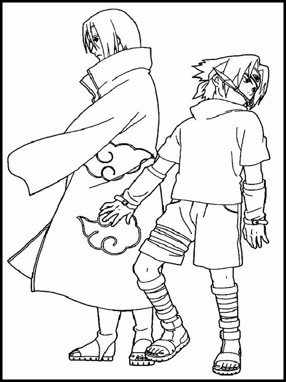 Desenhos de Uchiha Sasuke para Colorir, Pintar e Imprimir