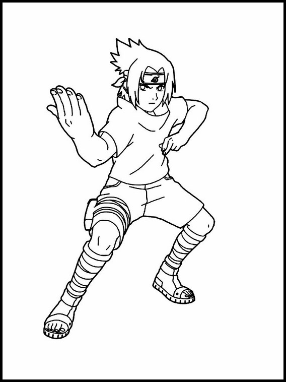 Sasuke para colorir - Desenhos Imprimir