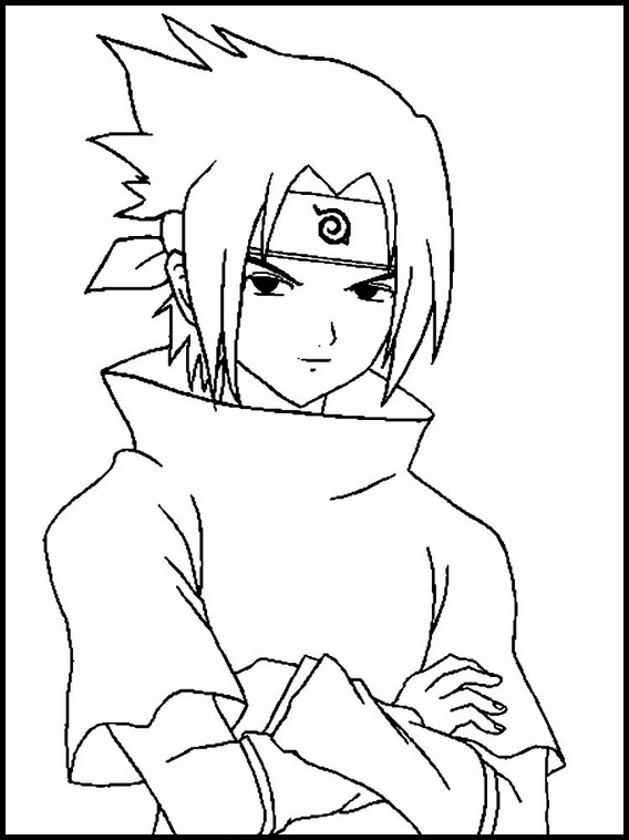 Dibujos para Pintar Sasuke Uchiha 8