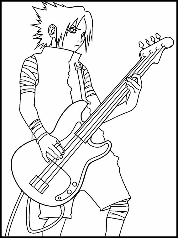 Desenhos do Sasuke para Colorir e Imprimir - Colorir Tudo