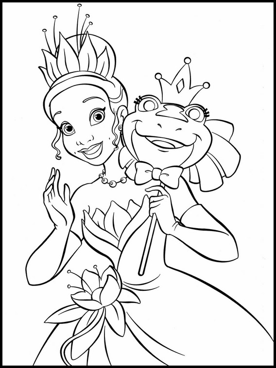 Desenhos para colorir de a princesa e o sapo para colorir -pt