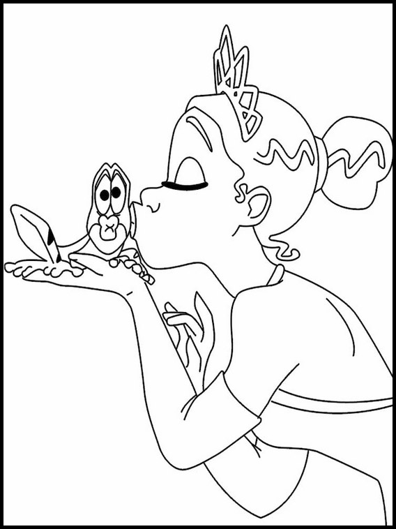 Desenhos para colorir de a princesa e o sapo para colorir 