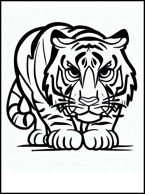 Fargelegging for Barn Tiger - Dyr 1 Tiger - Dyr 1