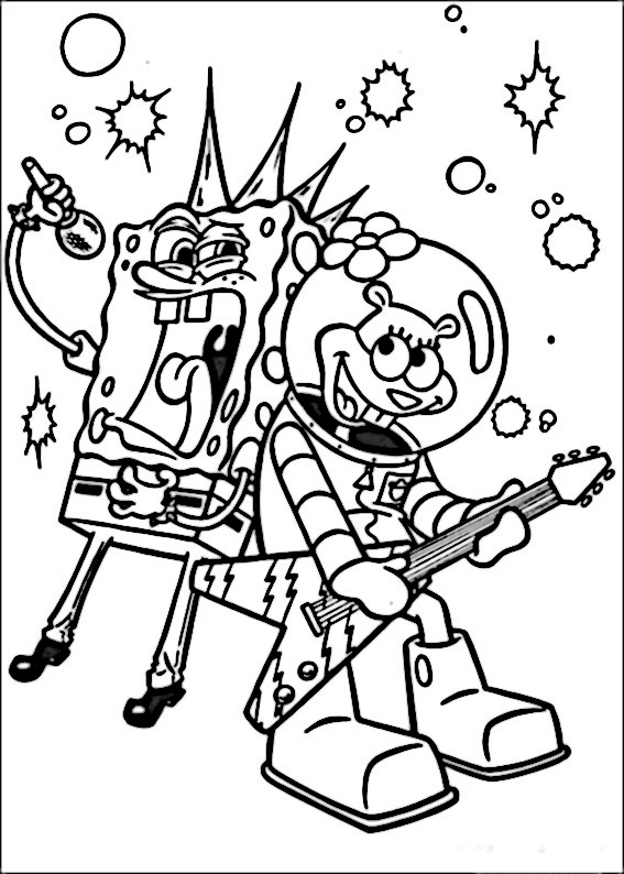 SpongeBob - Free printable Coloring pages for kids