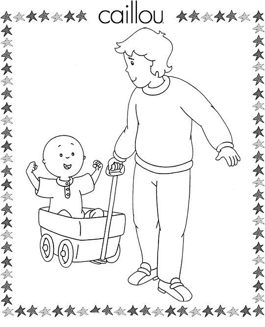 caillou printable coloring pages free