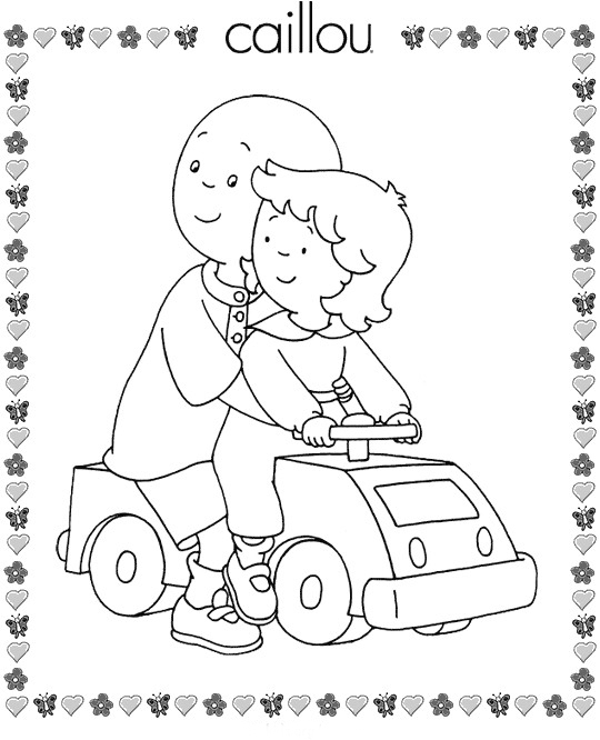 caillou printable coloring pages free