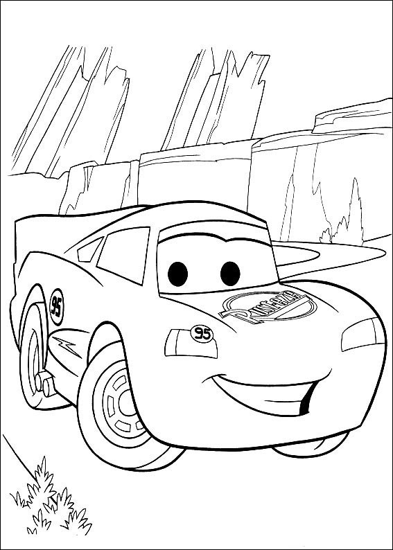 Desenhos fáceis para colorir Carros 11