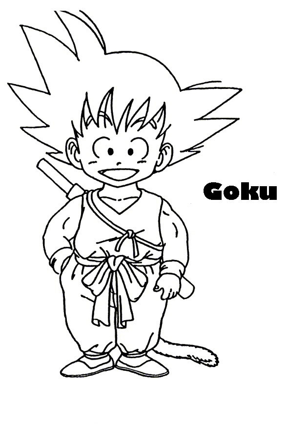 Desenhos simples para colorir para crianças de dragon-ball-z, grátis, para  baixar - Dragon Ball Z - Just Color Crianças : Páginas para colorir para  crianças