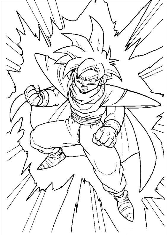 Desenho de Super Saiyan para Colorir - Colorir.com