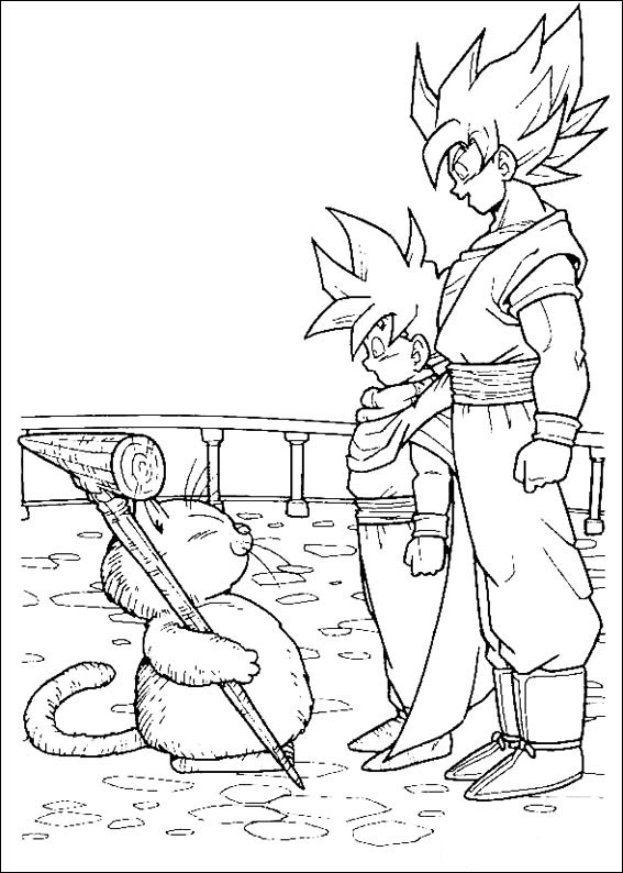 Drawings To Paint & Colour Dragon Ball Z - Print Design 070