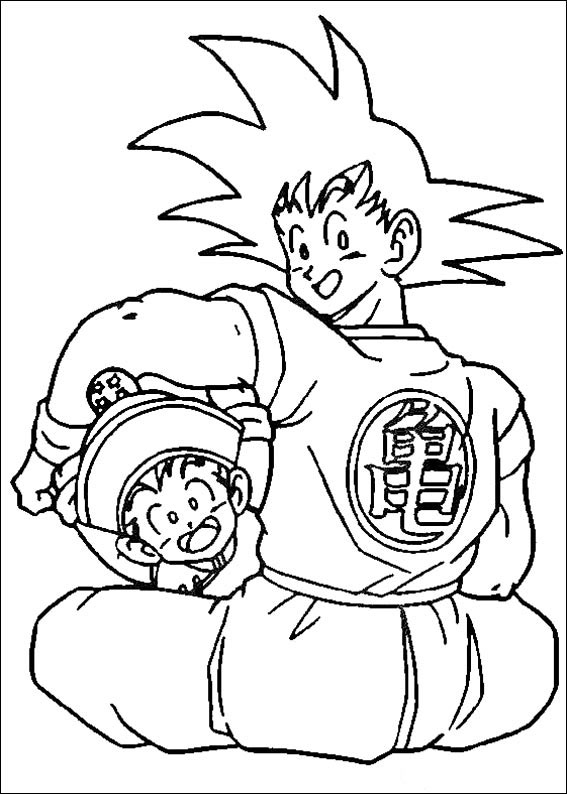 Dibujos para colorear gratis de dragon-ball-z para imprimir