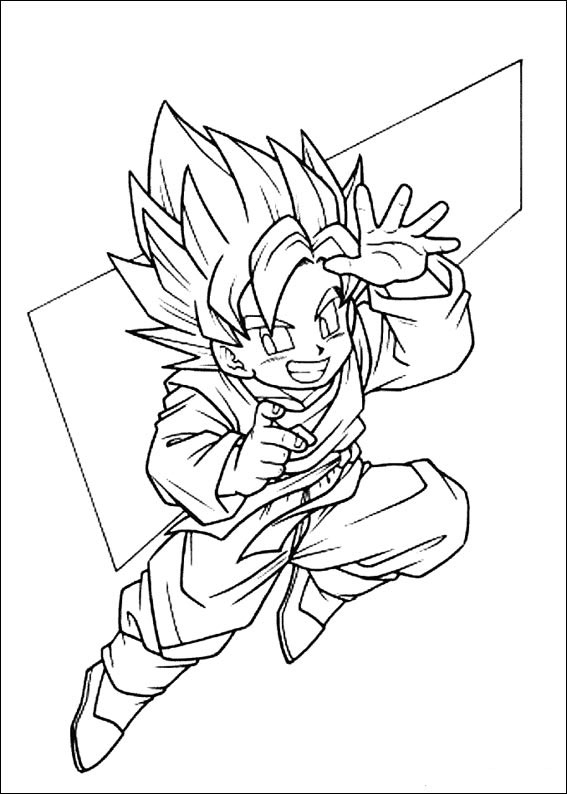 Desenhos simples para colorir para crianças de dragon-ball-z, grátis, para  baixar - Dragon Ball Z - Just Color Crianças : Páginas para colorir para  crianças