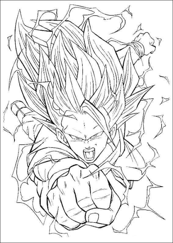 Dibujos para colorear de dragon-ball-z para imprimir y colorear