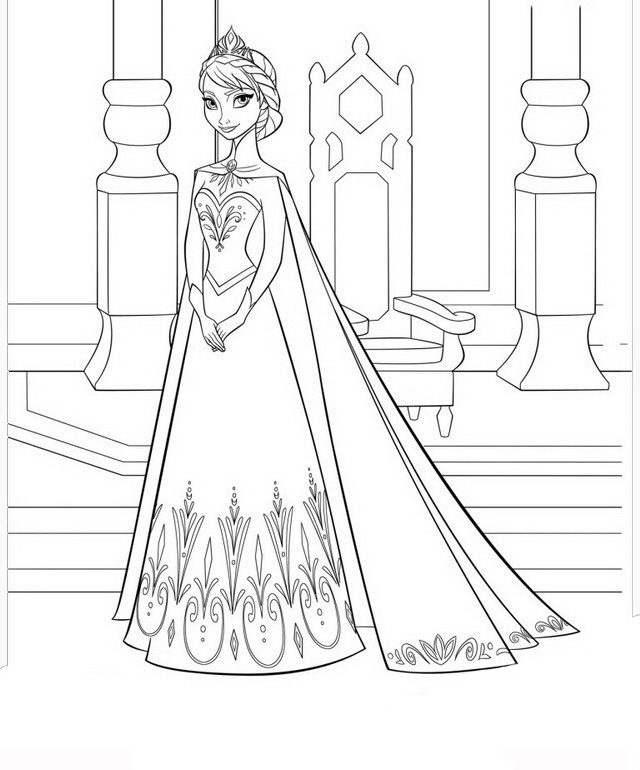 Desenhos fáceis para colorir Frozen 53