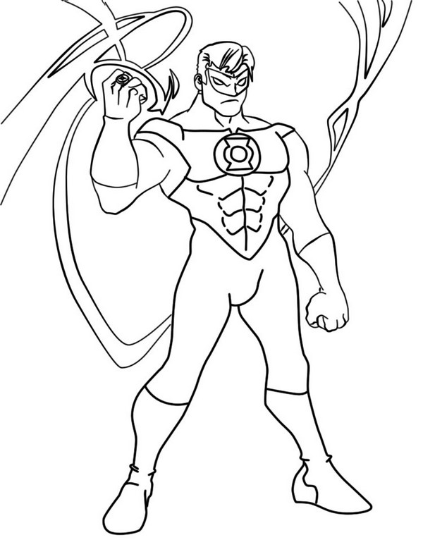 Green Lantern Cartoon Coloring Pages