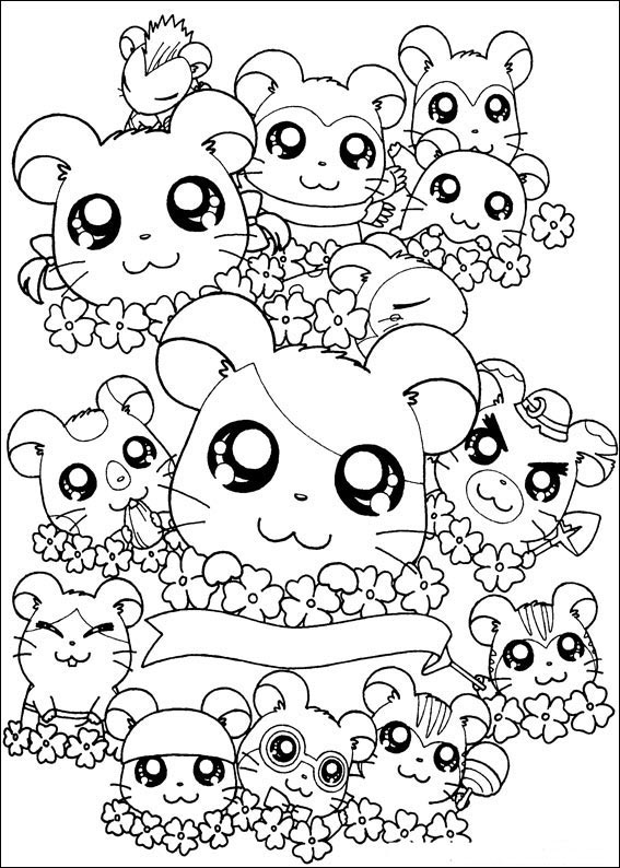 BAUZINHO DA WEB - BAÚ DA WEB : Hamtaro desenhos e riscos para colorir,  pintar, imprimir d…