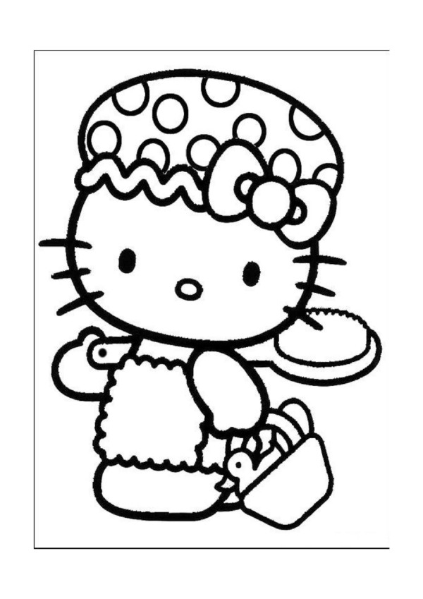 Dibujos para colorear de Hello Kitty - 8 pasos