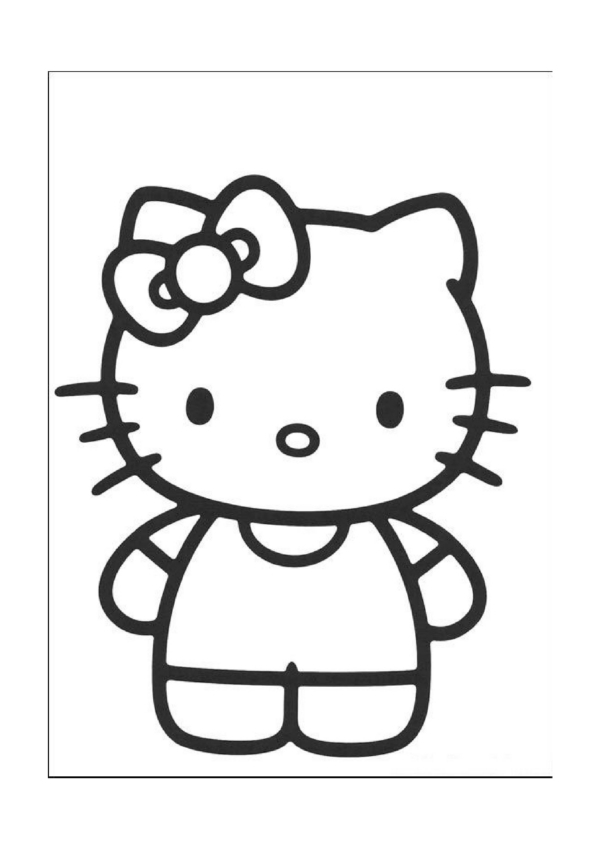 Dibujos Faciles para Colorear Hello Kitty 3