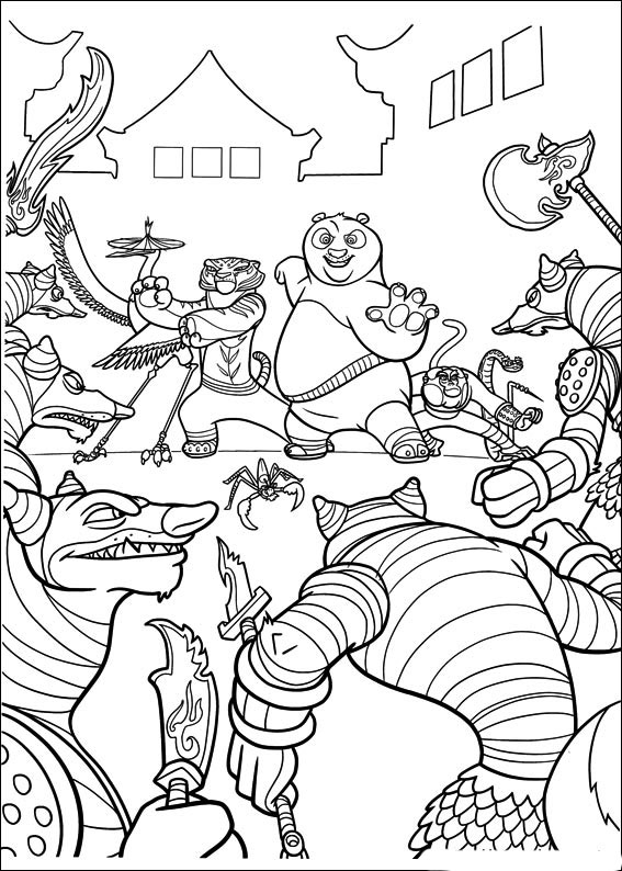 Desenhos do Kung Fu Panda para Colorir e Imprimir