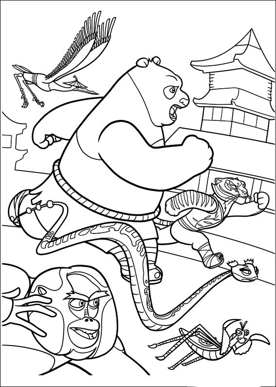 Desenhos do Kung Fu Panda para Colorir e Imprimir