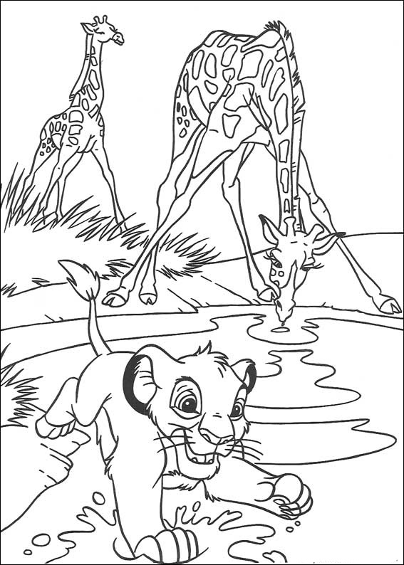 lion king coloring book pages