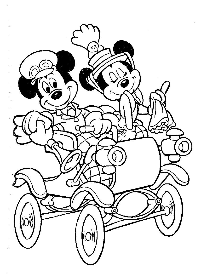 mickey and minnie coloring pages