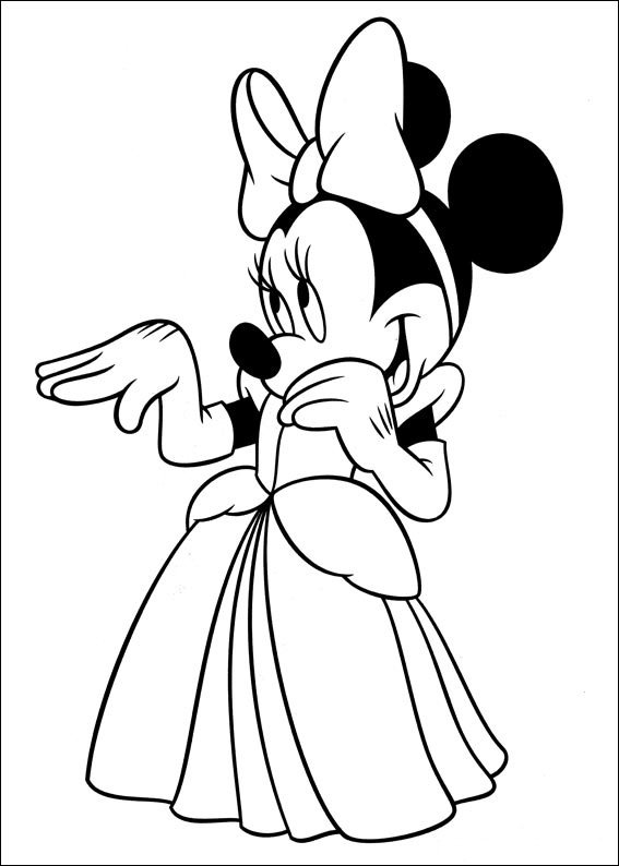 Persoon belast met sportgame Optimisme Brutaal Kleurplaat Minnie Mouse 35
