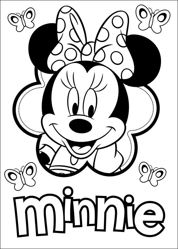 Dibujos Faciles para Colorear Minnie Mouse 47