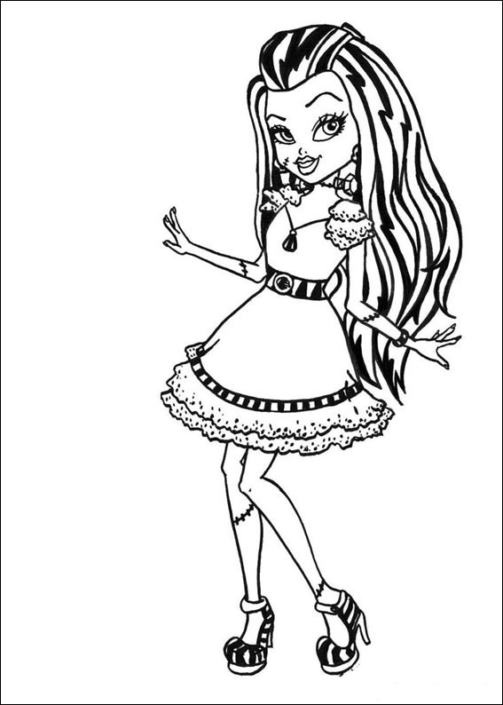 Desenhos das Monster High para colorir - 6 passos