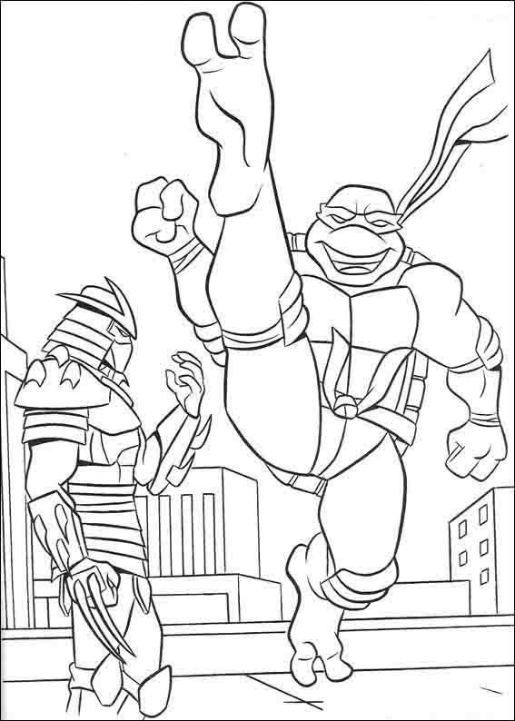 Coloriage de Tartarugas ninjas à imprimer gratuitement - Tartarugas ninjas  - Just Color Crianças : Páginas para colorir para crianças