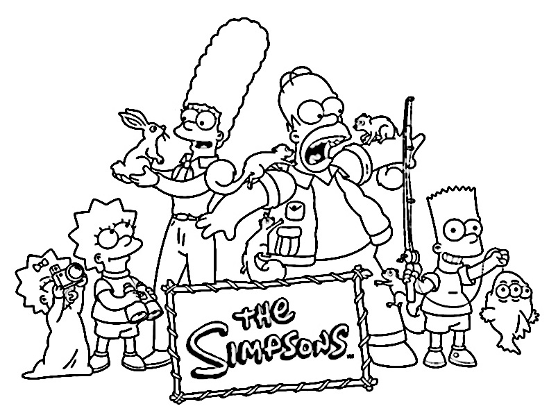 Desenhos dos Simpsons para Colorir e Pintar - Tudo Para Colorir