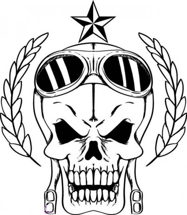 Free Skeleton Face Coloring Pages